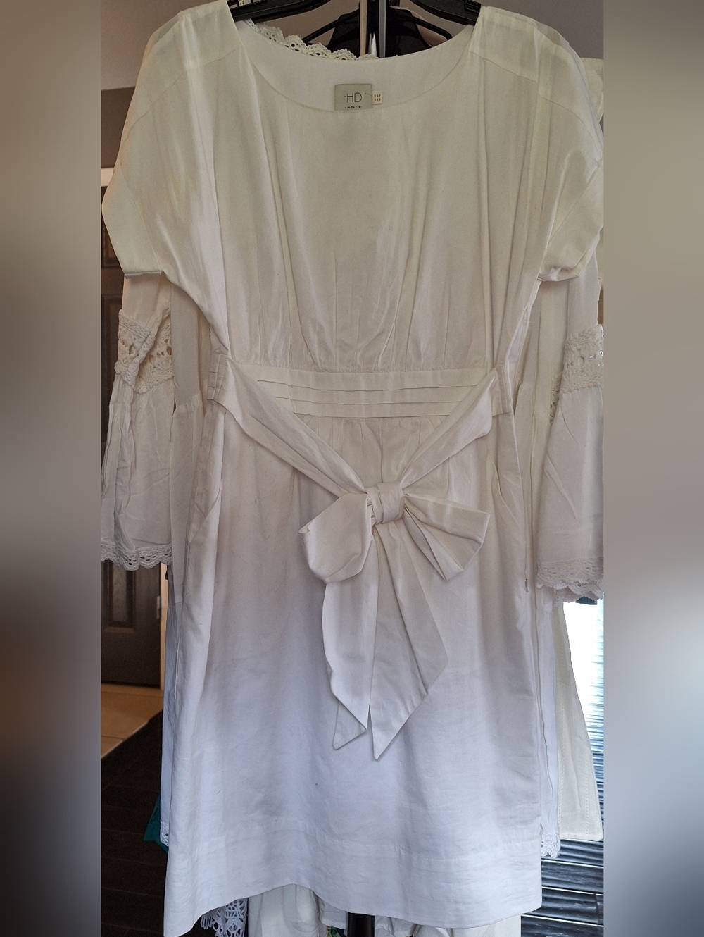 HD In Paris White Cotton Dress Size 4